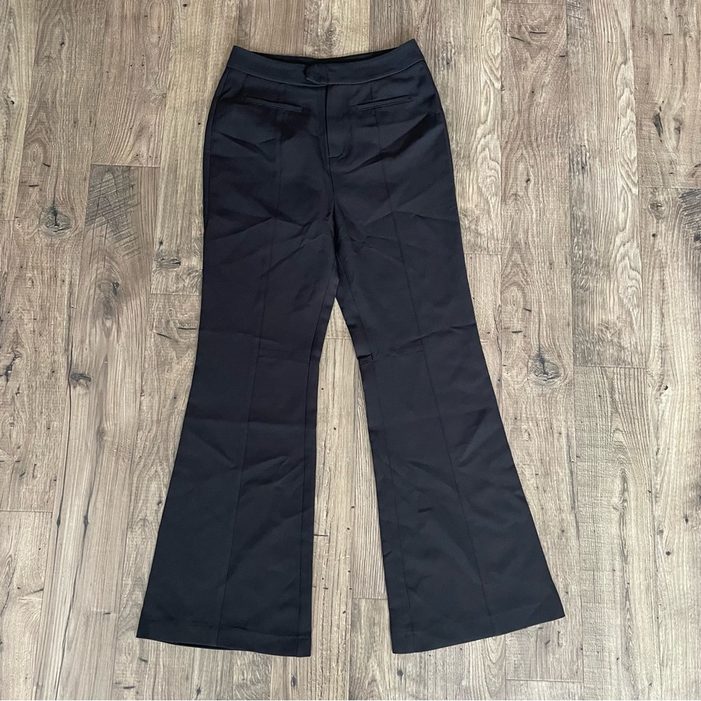 NWT COMMENSE Black Flare Trousers Dress Pants